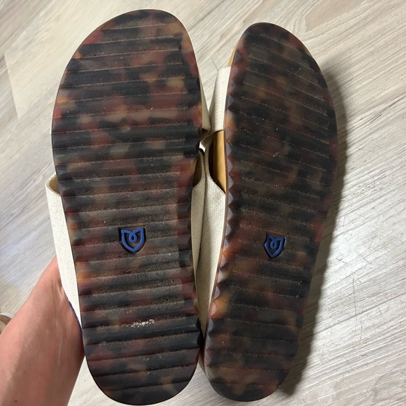 Rothy's The Weekend Slide Sandal Hemp Oat Ivory Cross Strap Womens Sz 11 Boho - Picture 13 of 15